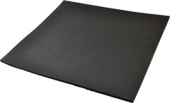 Made in USA - 12" Long, 12" Wide, 1/4" Thick, Neoprene Rubber Foam Sheet - 50 to 60 Durometer, Black, -20 to 220°F, 900 psi Tensile Strength, Stock Length - Americas Industrial Supply