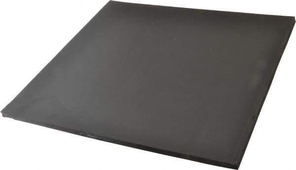 Made in USA - 12" Long, 12" Wide, 3/8" Thick, Neoprene Rubber Foam Sheet - 50 to 60 Durometer, Black, -20 to 220°F, 900 psi Tensile Strength, Stock Length - Americas Industrial Supply