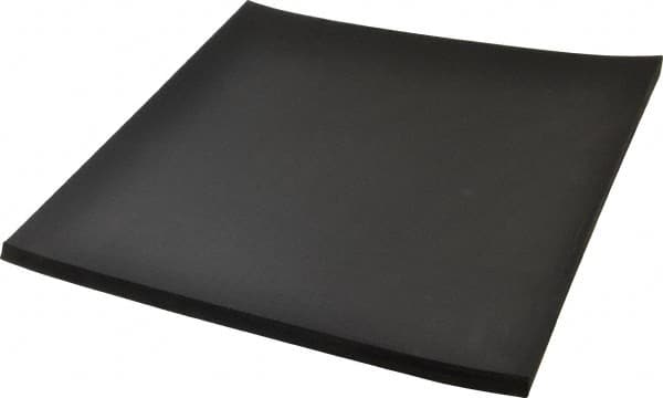 Made in USA - 12" Long, 12" Wide, 1/2" Thick, Neoprene Rubber Foam Sheet - 65 to 75 Durometer, Black, -20 to 220°F, 1,000 psi Tensile Strength, Stock Length - Americas Industrial Supply