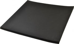 Made in USA - 12" Long, 12" Wide, 1/2" Thick, Neoprene Rubber Foam Sheet - 65 to 75 Durometer, Black, -20 to 220°F, 1,000 psi Tensile Strength, Stock Length - Americas Industrial Supply
