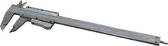 Value Collection - 0 to 6" Stainless Steel Vernier Caliper - 0.02mm Graduation, 1.6" Jaw Depth, 0.0012" Accuracy, Includes Depth, Inside Diameter, Outside Diameter, Step - Americas Industrial Supply