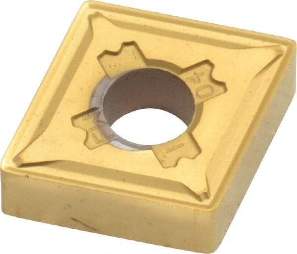 Kennametal - CNMG431 FW Grade KT315 Cermet Turning Insert - TiN/TiCN/TiN Finish, 80° Diamond, 1/2" Inscr Circle, 3/16" Thick, 1/64" Corner Radius - Americas Industrial Supply