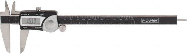 Fowler - 0 to 200mm Range, 0.01mm Resolution, Electronic Caliper - Ceramic with 1.96" Jaws, 0.04mm Accuracy - Americas Industrial Supply