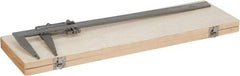 Value Collection - 0 to 18" Stainless Steel Vernier Caliper - 0.02mm Graduation, 4" Jaw Depth, 0.002" Accuracy, Includes Inside Diameter, Outside Diameter - Americas Industrial Supply