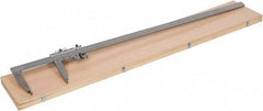 Value Collection - 0 to 60" Carbon Steel Vernier Caliper - 0.02mm Graduation, 8" Jaw Depth, 0.0043" Accuracy, Includes Inside Diameter, Outside Diameter - Americas Industrial Supply