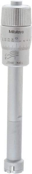 Mitutoyo - 0.65 to 0.8", Mechanical Inside Hole Micrometer - 0.0002" Graduation, 0.0001" Accuracy, Ratchet Stop Thimble - Americas Industrial Supply