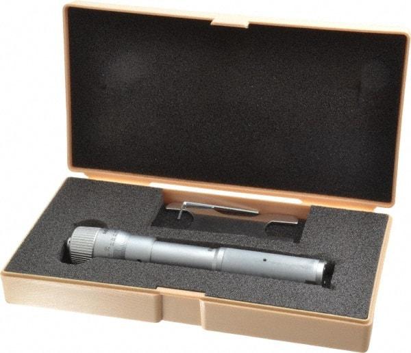 Mitutoyo - 0.8 to 1", Mechanical Inside Hole Micrometer - 0.0002" Graduation, 0.00015" Accuracy, Ratchet Stop Thimble - Americas Industrial Supply