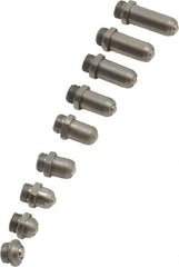 Value Collection - 9 Piece, 0.4 to 0.7 Inch Measurement Range, Bore Gage Anvil Set - 2 Inch Long, For Use with Dial Bore Gages - Americas Industrial Supply