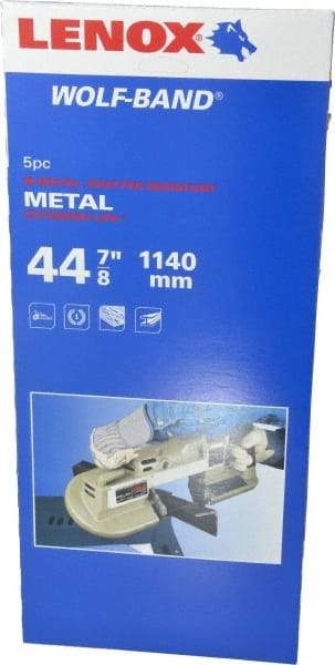 Lenox - 3' 8-7/8" Long x 0.02" Thick, 18 Teeth per Inch, Portable Band Saw Blade - Bi-Metal Blade, High Speed Steel Teeth, Toothed Edge - Americas Industrial Supply