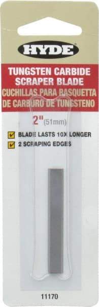 Hyde Tools - Solid Carbide 2-Edge Scraper Replacement Blade - 5-7/8" Blade Length x 2" Blade Width, For 10610 - Americas Industrial Supply