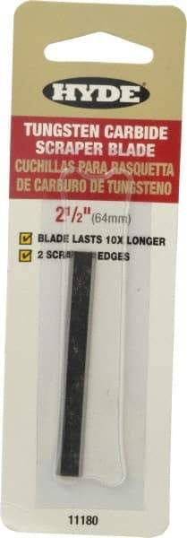 Hyde Tools - Solid Carbide 2-Edge Scraper Replacement Blade - 5-7/8" Blade Length x 2-1/2" Blade Width, For 10620 - Americas Industrial Supply