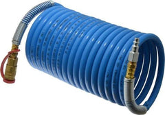 3M - 25 Ft. Long, High Pressure Coiled SAR Supply Hose - 3/8 Inch Inside Diameter, Compatible with 3M High Pressure Compressed Air System - Americas Industrial Supply