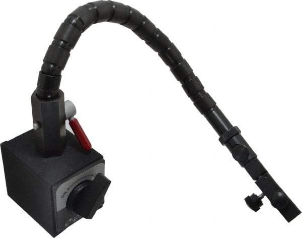 Flexbar - 90 Lb Magnetic Force, Fine Adjustment Indicator Positioner & Holder with Base - Flexible Arm, Rectangular Base, 2-5/8" Base Height, 2-1/4" Base Length, 2" Base Width - Americas Industrial Supply