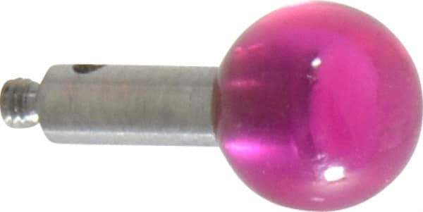 SPI - 8 mm Ball Diameter, M2 Thread, Ruby Point Ball Tip CMM Stylus - 12 mm Overall Length - Americas Industrial Supply