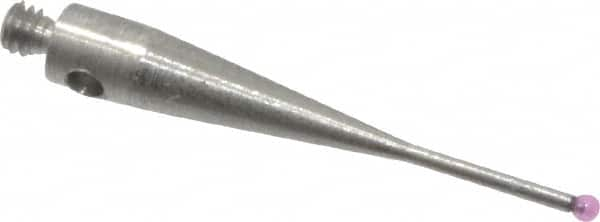 SPI - 1 mm Ball Diameter, M2 Thread, Ruby Point Ball Tip CMM Stylus - 20 mm Overall Length - Americas Industrial Supply