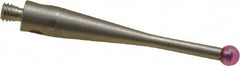 SPI - 2 mm Ball Diameter, M2 Thread, Ruby Point Ball Tip CMM Stylus - 20 mm Overall Length - Americas Industrial Supply