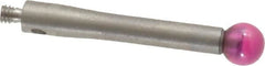 SPI - 4 mm Ball Diameter, M2 Thread, Ruby Point Ball Tip CMM Stylus - 20 mm Overall Length - Americas Industrial Supply