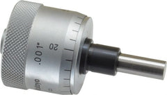 Mitutoyo - 1/2 Inch, 1.14 Inch Thimble, 6.35mm Diameter x 0.6102 Inch Long Spindle, Mechanical Micrometer Head - Americas Industrial Supply