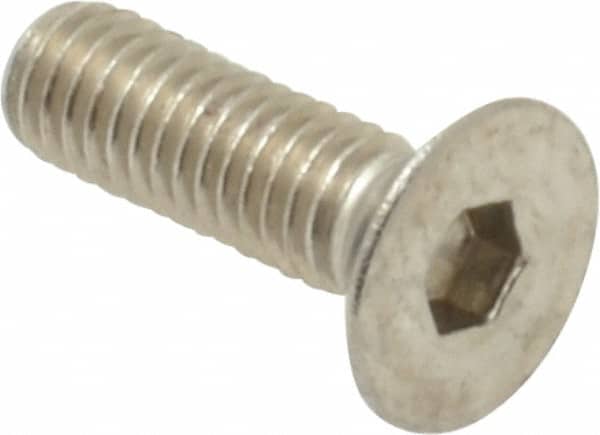 Value Collection - M3x0.50 Metric Coarse Hex Socket Drive, 90° Flat Screw - Grade 18-8 & Austenitic A2 Stainless Steel, Uncoated, Fully Threaded, 10mm OAL - Americas Industrial Supply