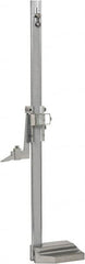 Value Collection - 0 to 24 Inch Measurement, 0.001 Inch Graduation, Vernier Height Gage - Satin Chrome Finish, Steel, 7 Inch Long x 4.7 Inch Wide - Americas Industrial Supply