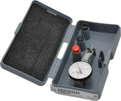 TESA Brown & Sharpe - 0.03 Inch Range, 0.0005 Inch Dial Graduation, Horizontal Dial Test Indicator - 1 Inch White Dial, 0-15-0 Dial Reading, Accurate to 0.0005 Inch - Americas Industrial Supply