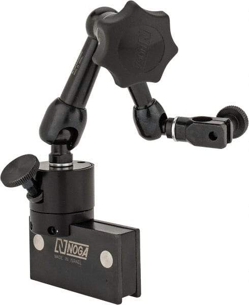 Noga - 70 Lb Magnetic Force, Fine Adjustment Indicator Positioner & Holder with Base - Articulated Arm, Rectangular Base, 32mm Base Height, 60mm Base Length, 16mm Base Width - Americas Industrial Supply