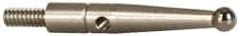 Compac - 2mm Ball Diam, Carbide, Ball Test Indicator Contact Point - 0.72" Contact Point Length, Use with Brown & Sharpe Dial Test Indicators - Americas Industrial Supply