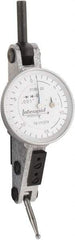INTERAPID - 0.06 Inch Range, 0.001 Inch Dial Graduation, Horizontal Dial Test Indicator - 1.2 Inch White Dial, 0-15-0 Dial Reading - Americas Industrial Supply