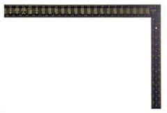Stanley - 24" Blade Length x 16" Base Length, Black Finish, Aluminum Rafter Square - 1/16", 0.1", 0.083" Graduation, 1-1/2" Base Width - Americas Industrial Supply