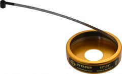 Made in USA - 0.001 Inch Graduation, 12 to 24 Inch Measurement, Spring Steel Diameter Tape Measure - 1/2 Inch Wide, 0.01 Inch Thick - Americas Industrial Supply