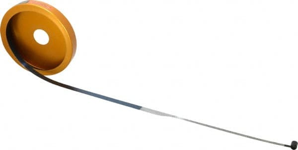 Made in USA - 0.001 Inch Graduation, 108 to 120 Inch Measurement, Spring Steel Diameter Tape Measure - 1/2 Inch Wide, 0.01 Inch Thick - Americas Industrial Supply