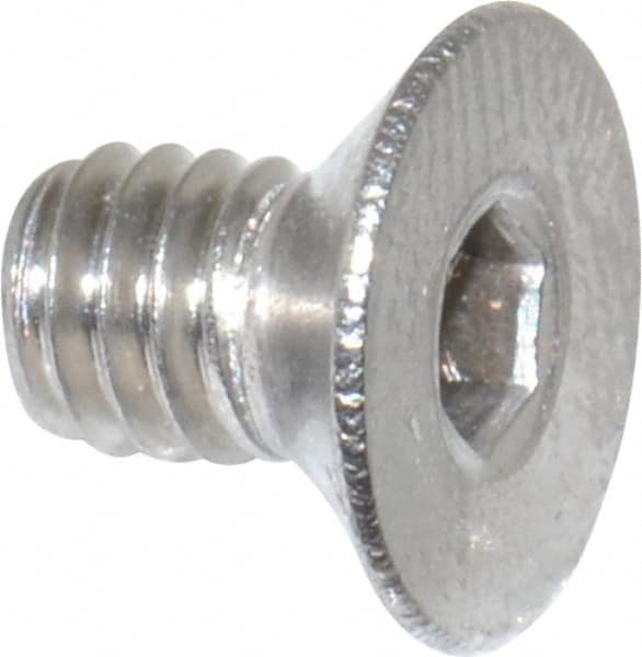 Value Collection - M4x0.70 Metric Coarse Hex Socket Drive, 90° Flat Screw - Grade 18-8 & Austenitic A2 Stainless Steel, Fully Threaded, 6mm OAL - Americas Industrial Supply