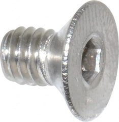 Value Collection - M4x0.70 Metric Coarse Hex Socket Drive, 90° Flat Screw - Grade 18-8 & Austenitic A2 Stainless Steel, Fully Threaded, 6mm OAL - Americas Industrial Supply