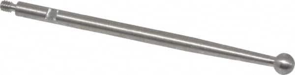 SPI - 1/8" Ball Diam, Steel, Ball Test Indicator Contact Point - 1-3/4" Contact Point Length, Use with Peacock Test Indicators - Americas Industrial Supply