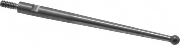 SPI - 0.08" Ball Diam, Carbide, Ball Test Indicator Contact Point - 1.44" Contact Point Length, Use with Compac Test Indicators - Americas Industrial Supply