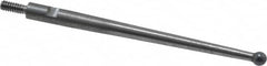 SPI - 0.08" Ball Diam, Carbide, Ball Test Indicator Contact Point - 1.44" Contact Point Length, Use with Compac Test Indicators - Americas Industrial Supply