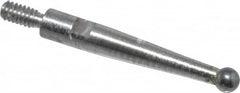 SPI - 0.08" Ball Diam, Carbide, Ball Test Indicator Contact Point - 0.7" Contact Point Length, Use with Mitutoyo Test Indicators - Americas Industrial Supply
