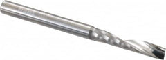 Onsrud - 1/4" Cutting Diam x 1-1/4" Length of Cut, 1 Flute, Upcut Spiral Router Bit - Uncoated, Right Hand Cut, Solid Carbide, 3" OAL x 1/4" Shank Diam, Single Edge, 21° Helix Angle - Americas Industrial Supply