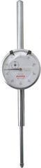 Peacock - 2" Range, 0-100 Dial Reading, 0.001" Graduation Dial Drop Indicator - 2-3/64" Dial, 0.005" Accuracy, Revolution Counter - Americas Industrial Supply