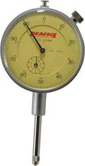 Peacock - 20mm Range, 0-100 Dial Reading, 0.01mm Graduation Dial Drop Indicator - 2-3/64" Dial, Revolution Counter - Americas Industrial Supply