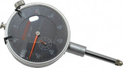 Peacock - 1" Range, 0-100 Dial Reading, 0.001" Graduation Dial Drop Indicator - 2-3/64" Dial, 0.002" Accuracy, Revolution Counter - Americas Industrial Supply