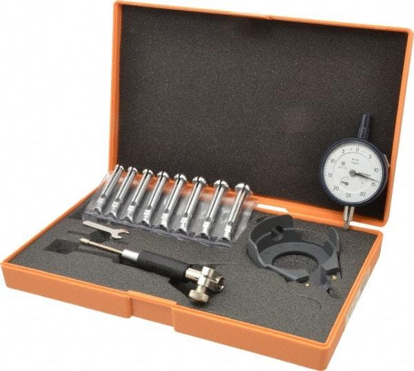Mitutoyo - 8 Anvil, 0.4 to 0.7" Dial Bore Gage - 0.0005" Graduation, 2.4" Gage Depth, Accurate to 0.00016" - Americas Industrial Supply