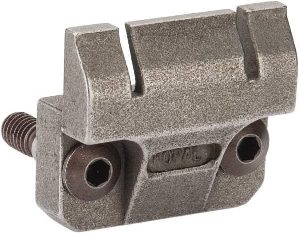 Mitee-Bite - 7-1/2mm Clamping Height, 880 Lb Clamping Pressure, Raised Height Double Stop Positioning Stop - 7-1/2mm Jaw Height, Spring Steel, Series Mitee-Bite Kopal Mini Clamps - Americas Industrial Supply