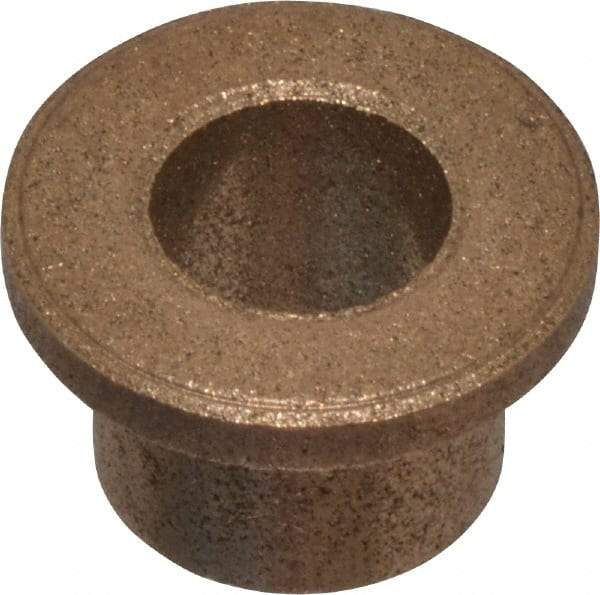 Boston Gear - 5/16" Inside x 7/16" Outside Diam, Oil Impregnated Bronze Sleeve Bearing - 5/8" Flange Outside Diam, 3/32" Flange Thickness, 3/8" OAL - Americas Industrial Supply