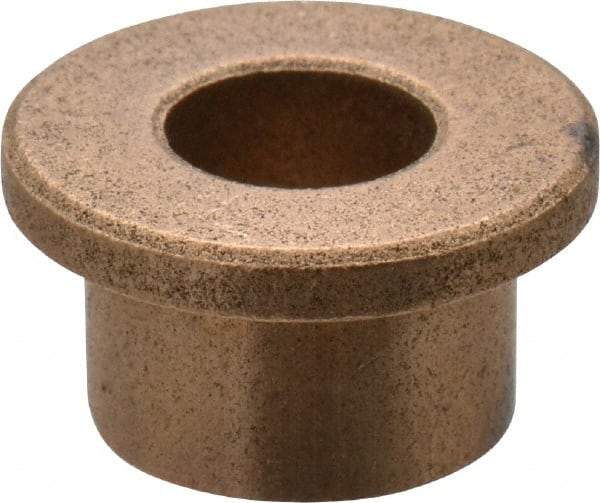 Boston Gear - 5/16" Inside x 1/2" Outside Diam, Oil Impregnated Bronze Sleeve Bearing - 11/16" Flange Outside Diam, 3/32" Flange Thickness, 3/8" OAL - Americas Industrial Supply