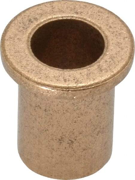 Boston Gear - 3/8" Inside x 1/2" Outside Diam, Oil Impregnated Bronze Sleeve Bearing - 11/16" Flange Outside Diam, 3/32" Flange Thickness, 3/4" OAL - Americas Industrial Supply