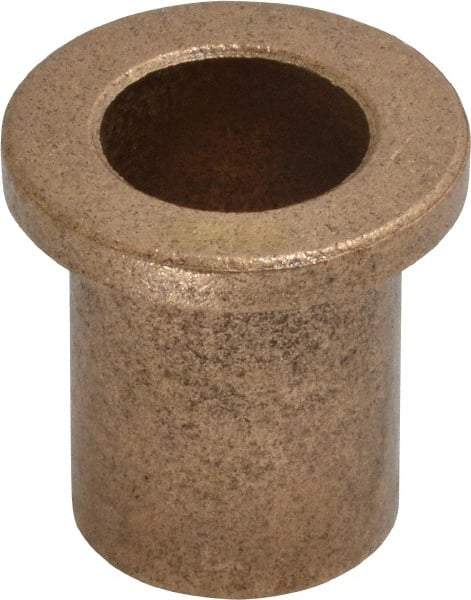 Boston Gear - 1/2" Inside x 5/8" Outside Diam, Oil Impregnated Bronze Sleeve Bearing - 7/8" Flange Outside Diam, 1/8" Flange Thickness, 7/8" OAL - Americas Industrial Supply