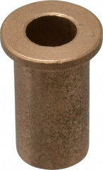 Boston Gear - 1/2" Inside x 3/4" Outside Diam, Oil Impregnated Bronze Sleeve Bearing - 1" Flange Outside Diam, 1/8" Flange Thickness, 1-1/2" OAL - Americas Industrial Supply