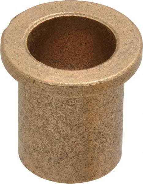 Boston Gear - 5/8" Inside x 3/4" Outside Diam, Oil Impregnated Bronze Sleeve Bearing - 1" Flange Outside Diam, 1/8" Flange Thickness, 1" OAL - Americas Industrial Supply