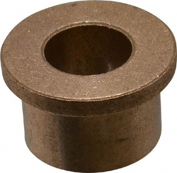 Boston Gear - 5/8" Inside x 1" Outside Diam, Oil Impregnated Bronze Sleeve Bearing - 1-1/4" Flange Outside Diam, 5/32" Flange Thickness, 3/4" OAL - Americas Industrial Supply